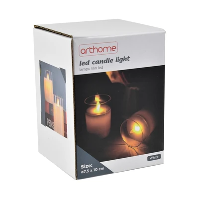 Gambar Arthome Lilin LED Moving Flame 10 cm - Putih