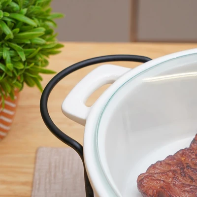 Gambar Appetite Casserole Penghangat Makanan Porcelain Oval 33 cm - Putih