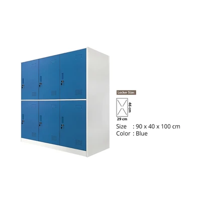 Gambar Masterspace Loker 6 Pintu Sl-A6 - Biru