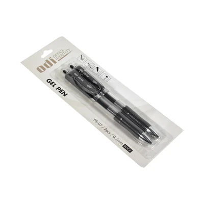 Gambar Odi Set 2 Pcs Retractable Pen Gel 0.7mm - Hitam