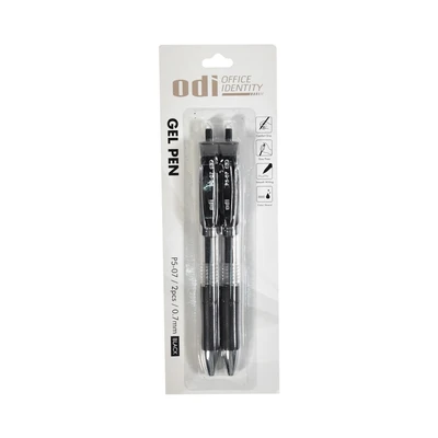 Gambar Odi Set 2 Pcs Retractable Pen Gel 0.7mm - Hitam