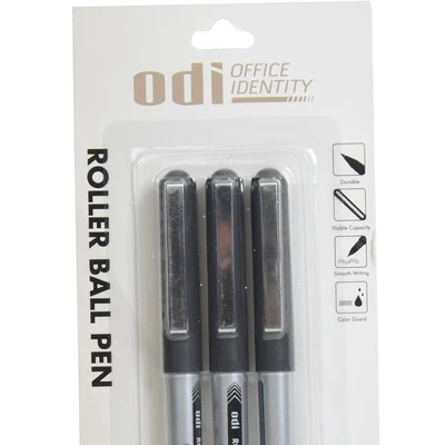 Gambar Odi Set 3 Pcs Roller Ball Pen 0.5mm - Hitam