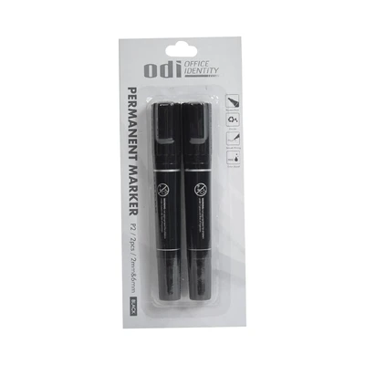 Gambar Odi Set 2 Pcs Spidol Permanen 2 & 6 Mm - Hitam