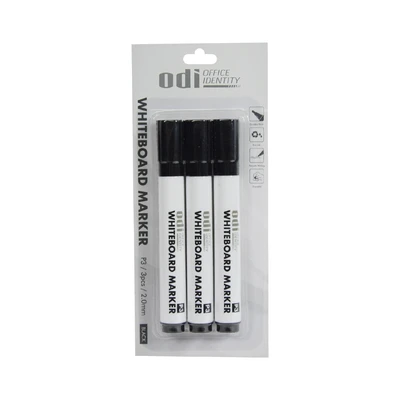 Gambar Odi Set 3 Pcs Spidol Whiteboard 2 Mm - Hitam