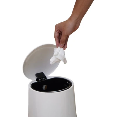 Gambar Krisbow Tempat Sampah Pedal Plastik Stylist 5 Liter - Putih