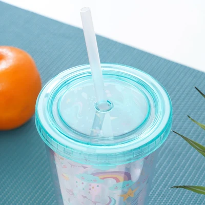 Gambar Krishome 450 Ml Unicorn Tumbler & Sedotan