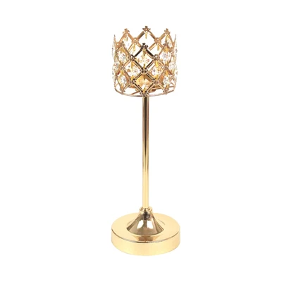 Gambar Informa Tempat Lilin Dekorasi 9.5x9.5x33 cm 16-582A  - Gold