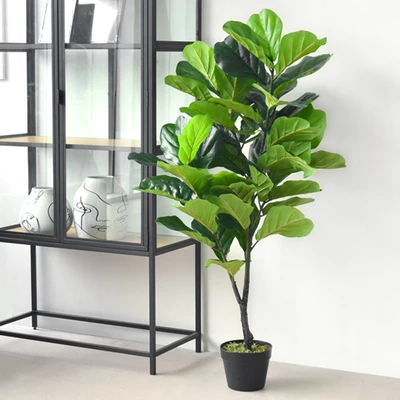 Gambar Informa Tanaman Artifisial Fiddle Leaf Dengan Pot 103x60x120 cm - Hijau