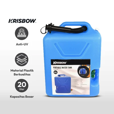 Gambar Krisbow 20 Ltr Jerigen Air Minum Plastik - Biru