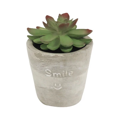 Gambar Informa Tanaman Artifisial Succulent Dengan Pot 6.2x6.2x9 cm - Hijau