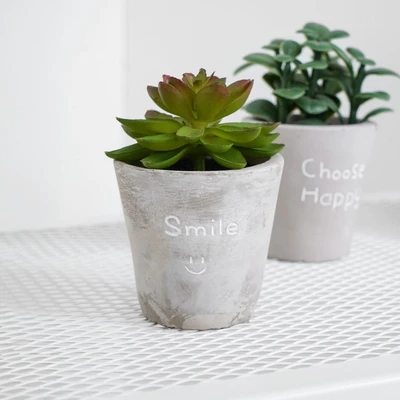 Gambar Informa Tanaman Artifisial Succulent Dengan Pot 6.2x6.2x9 cm - Hijau