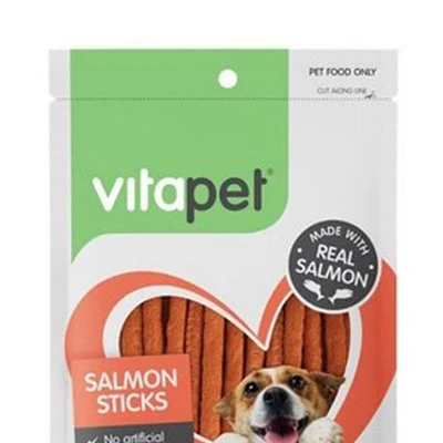 Gambar JerHigh Camilan Anjing Stick Salmon 80 gr