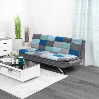 Gambar Informa Neo Faith Sofa Bed Fabric Patchwork - Abu-Abu/Biru