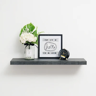 Gambar Informa Rak Dinding 80x23.5x3.8 cm - Hitam Dark Stone