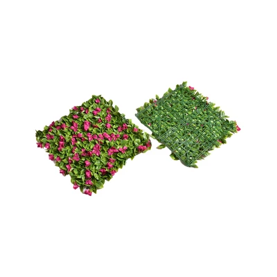 Gambar Arthome Rumput Artifisial Dinding Rose - Hijau/Merah