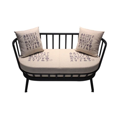 Gambar Informa Mandarin Kursi Lounge Fabric 2 Seater - Hitam