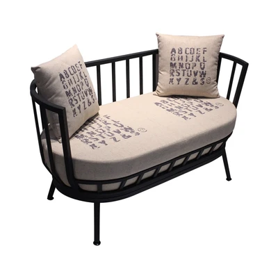 Gambar Informa Mandarin Kursi Lounge Fabric 2 Seater - Hitam