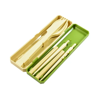 Gambar Kokubo Go Out Alat Makan Set 4 pcs - Hijau Moss