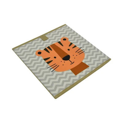 Gambar Informa Kotak Penyimpanan Lipat Motif Tiger 29x23x29 cm - Cokelat