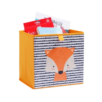 Gambar Informa Kotak Penyimpanan Lipat Motif Fox 29x23x29 cm - Oranye