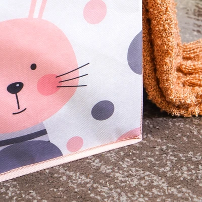 Gambar Informa Kotak Penyimpanan Lipat Motif Rabbit 29x23x29 cm - Pink