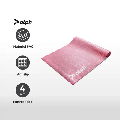 Gambar Alph Matras Yoga Single Layer Pvc - Pink