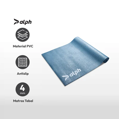 Gambar Alph Matras Yoga Single Layer Pvc - Biru