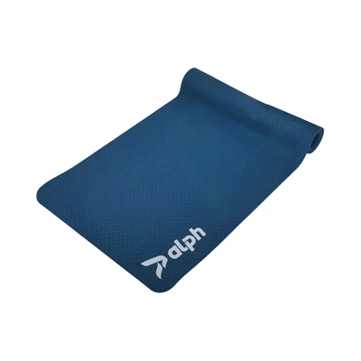 Gambar Alph Matras Yoga Tpe Single Layer Pattern Weave - Biru