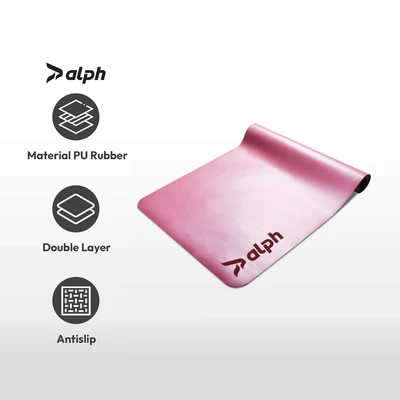 Gambar Alph Matras Yoga Double Layer - Pink