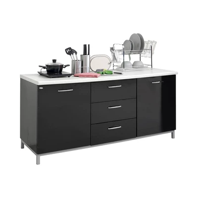 Gambar Informa Denver II Base Kabinet Dapur 180x60x85 cm - Hitam