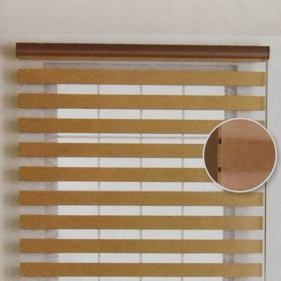 Gambar Sambo-tex 60x180 Cm Roller Blind Zebra - Cokelat Muda