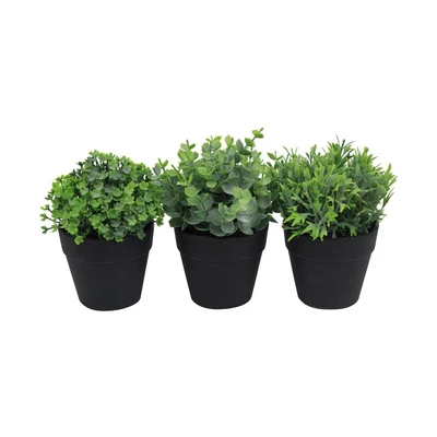 Gambar Informa Tanaman Artifisial Grass 27.5x9x18.5 cm Set 3 Pcs - Mix