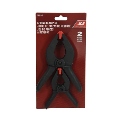 Gambar Ace Set 2 Pcs Klem Plastik 10.2 & 15.2 Cm - Hitam