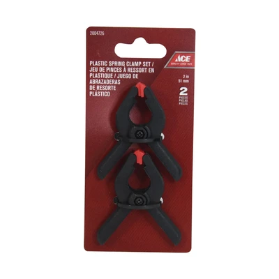 Gambar Ace Set 2 Pcs Klem Plastik 5.1 Cm - Hitam