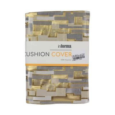 Gambar Informa Sarung Bantal Sofa Polyester Stripes 45x45 cm - Gold