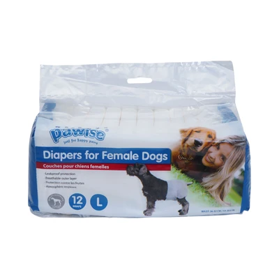 Gambar Pawise Popok Anjing Betina Sekali Pakai Ukuran L Set 12 pcs