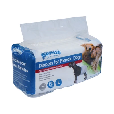 Gambar Pawise Popok Anjing Betina Sekali Pakai Ukuran L Set 12 pcs