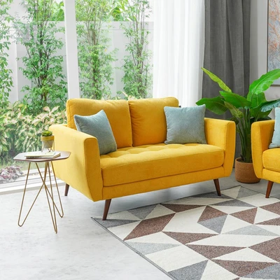 Gambar Nordia Arlington Sofa Fabric 2 Seater - Kuning