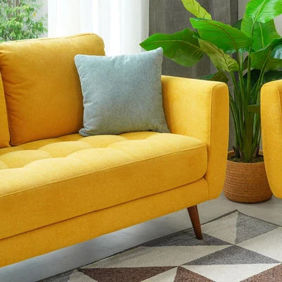 Gambar Nordia Arlington Sofa Fabric 2 Seater - Kuning