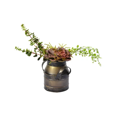 Gambar Arthome Tanaman Artifisial Succulent Dengan Pot 18.4x18.4x33.6 cm - Hijau