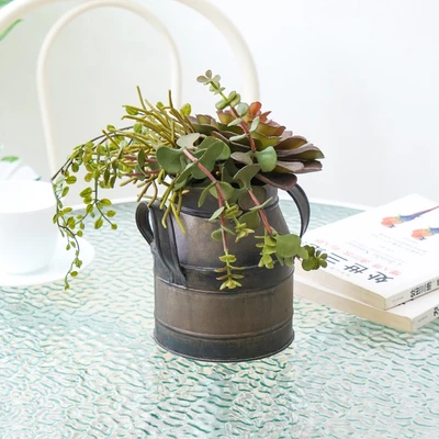 Gambar Arthome Tanaman Artifisial Succulent Dengan Pot 18.4x18.4x33.6 cm - Hijau
