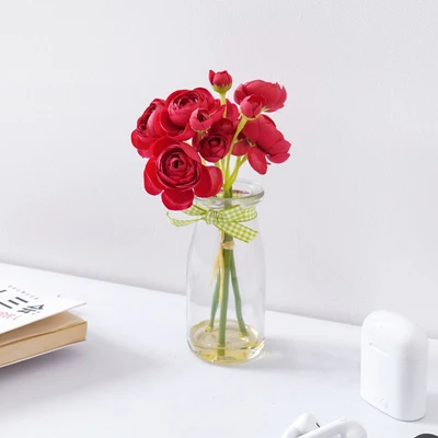 Gambar Arthome 20cm Bunga Artifisial Ranunculus  - Merah