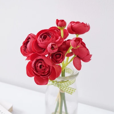 Gambar Arthome 20cm Bunga Artifisial Ranunculus  - Merah