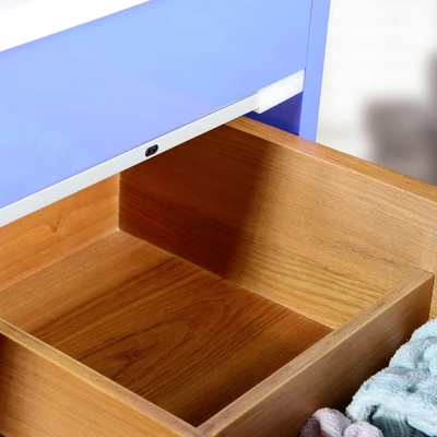 Gambar Home Galleria Oceana Set Kabinet Kamar Mandi Dengan Cermin - Biru