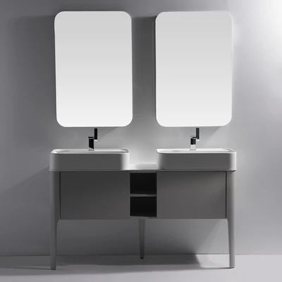 Gambar Home Galleria Set Osborn Kabinet Kamar Mandi Dengan 2 Wastafel