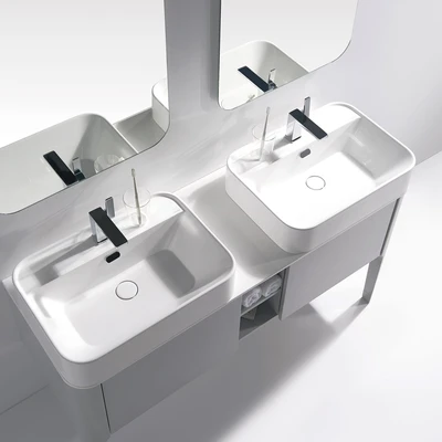 Gambar Home Galleria Set Osborn Kabinet Kamar Mandi Dengan 2 Wastafel