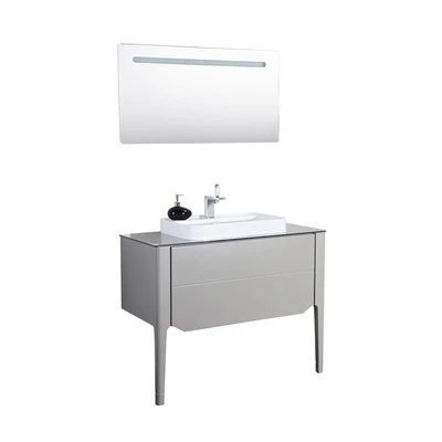 Gambar Home Galleria Set Osborn Kabinet Kamar Mandi Dengan Wastafel - Khaki