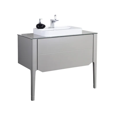 Gambar Home Galleria Set Osborn Kabinet Kamar Mandi Dengan Wastafel - Khaki