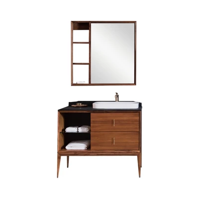 Gambar Home Galleria Orville Set Kabinet Kamar Mandi - Cokelat Wooden