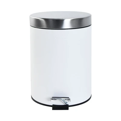 Gambar Krisbow Tempat Sampah Pedal Stainless Steel Round 5 Liter V1 - Putih